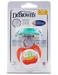 Dr. Brown'S Chupete Prevent Silicona T2 6-18 Meses, 2 Unidades