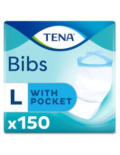Tena Bib Babero Adulto Desechable Talla L, 150 Uds