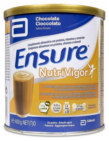 Ensure Nutrivigor Chocolate Lata 400 Gr