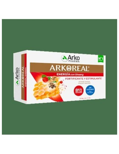 Arkopharma Arkoreal Jalea Real+Ginseng, 20 Ampollas