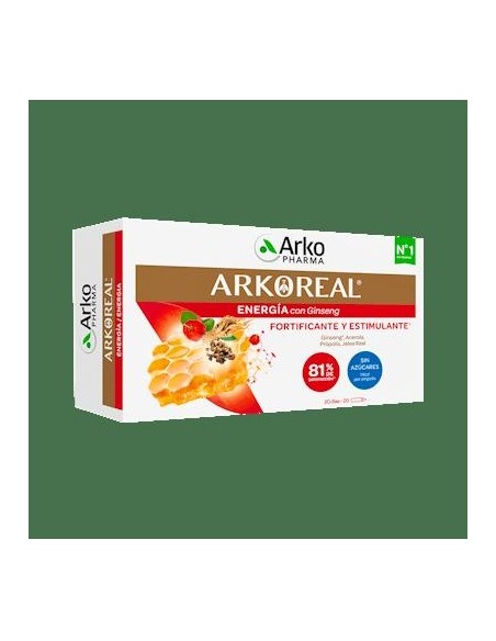 Arkopharma Arkoreal Jalea Real+Ginseng, 20 Ampollas