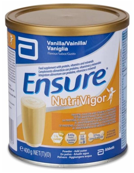 Ensure Nutrivigor Vainilla Lata 400 Gr
