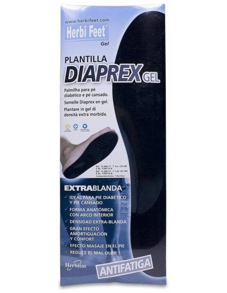 Herbifeet Diaprex Plantilla De Gel Talla S, 1 Par