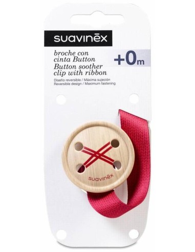 Suavinex Sujetachupetes Botón Con Cinta 1Ud