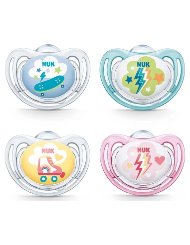 Nuk Chupete Freestyle Silicona 0-6 Meses, 2 Unidades