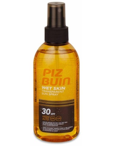 Piz Buin Wet Skin Spray Solar Transparente Spf 30, 150 Ml