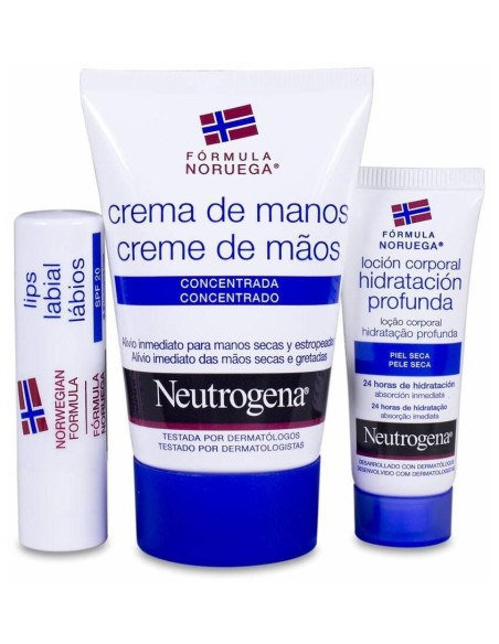 Pack Neutrogena Crema De Manos + Loción Corporal + Bálsamo Labial