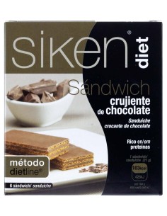 Siken Diet Sandwich Crujiente Chocolate, 6 Uds 2