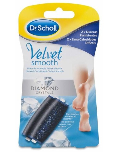 Scholl Velvet Smooth Recambio Durezas Persistentes Diamond Crystals, 2 Uds