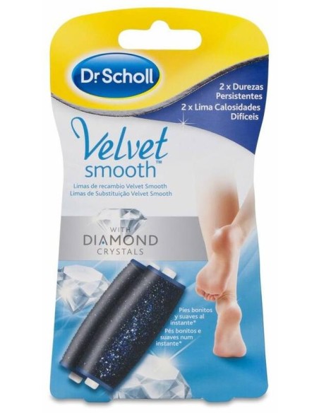 Scholl Velvet Smooth Recambio Durezas Persistentes Diamond Crystals, 2 Uds