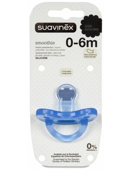 Suavinex® Chupete Anatómico Tetina Silicona 0-6 Meses 1Ud