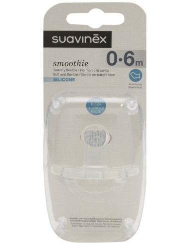 Suavinex® Chupete Anatómico Tetina Silicona 0-6 Meses 1Ud