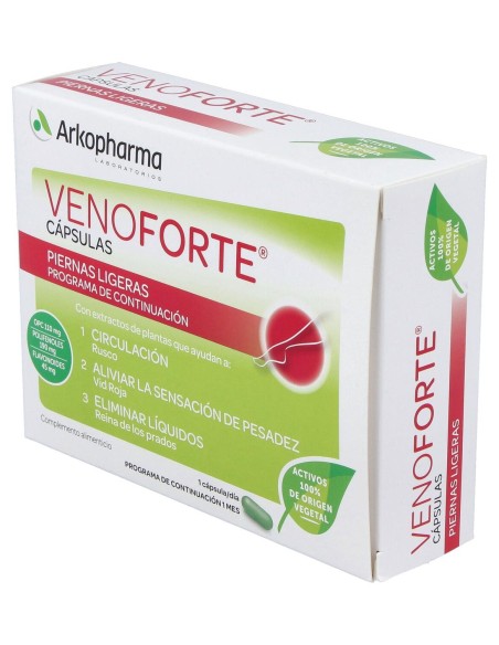 Arkopharma Venoforte Piernas Ligeras, 30 Cápsulas