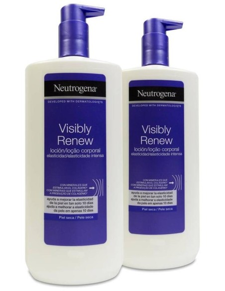 Duplo Neutrogena Visibly Renew Loción Corporal Elasticidad Intensa, 2 Unidades X 750 Ml