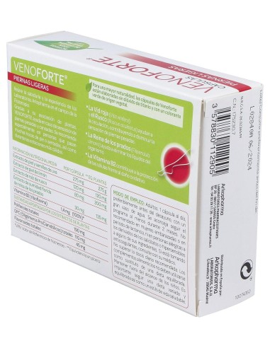 Arkopharma Venoforte Piernas Ligeras, 30 Cápsulas