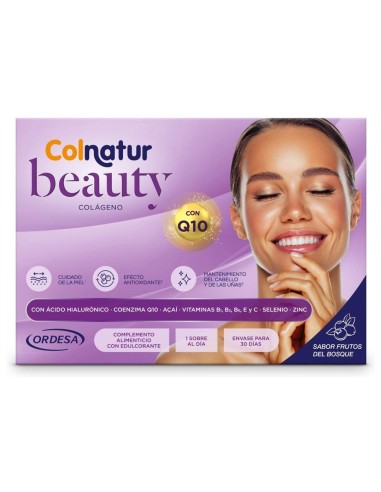 Colnatur Beauty Colágeno Sabor Frutos Del Bosque, 30 Sobres