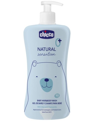 Chicco Natural Sensation Gel De Baño Y Champú, 200 Ml
