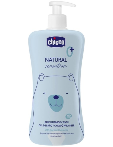 Chicco Natural Sensation Gel De Baño Y Champú, 200 Ml