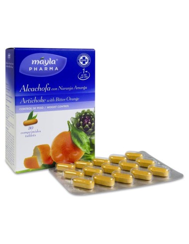 Máyla Pharma Alcachofa Con Naranja Amarga, 30 Comprimidos