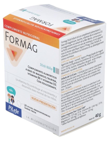 Pileje Formag Infantil Sabor Fresa 20 Stick