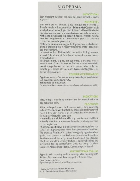 Sebium Mat Control Hidrata Y Matifica 30Ml.
