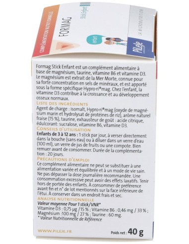 Pileje Formag Infantil Sabor Fresa 20 Stick