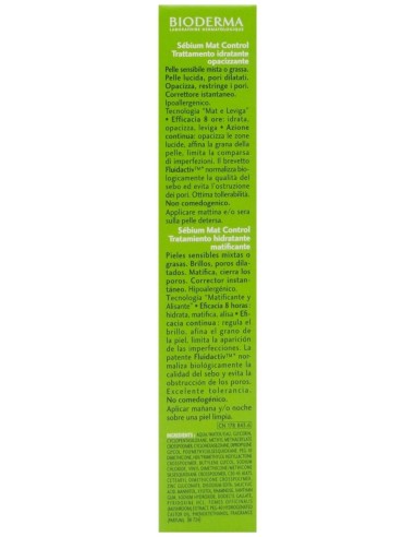 Sebium Mat Control Hidrata Y Matifica 30Ml.