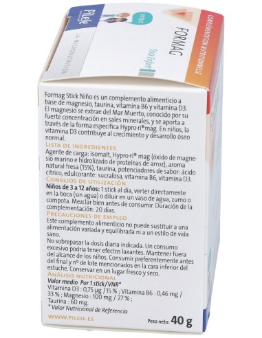 Pileje Formag Infantil Sabor Fresa 20 Stick