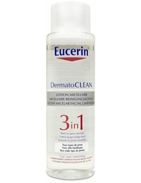 Eucerin Dermatoclean Solución Micelar 3 En 1, 400 Ml