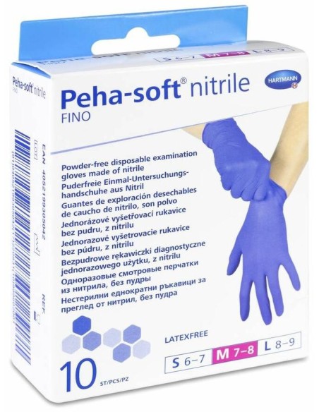 Peha-Soft Guantes Desechables De Nitrilo Talla M 10Uds