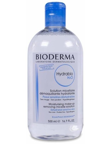 Bioderma Hydrabio H2O Agua Micelar Piel Deshidratada, 500 Ml
