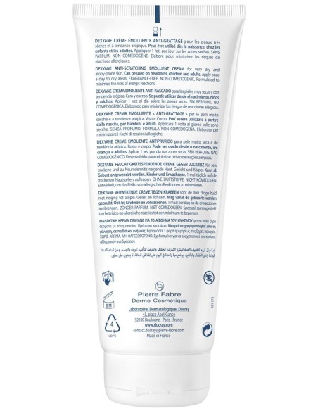 Ducray Dexyane Crema Emoliente Anti-Rascado, 400 Ml