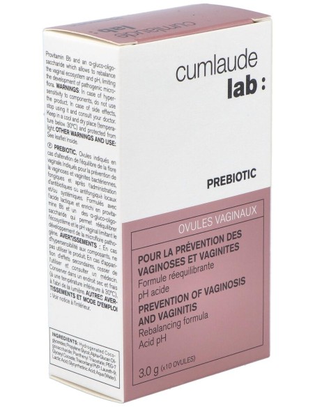 Cumlaude Lab Prebiotic Óvulos Vaginales, 10 Óvulos
