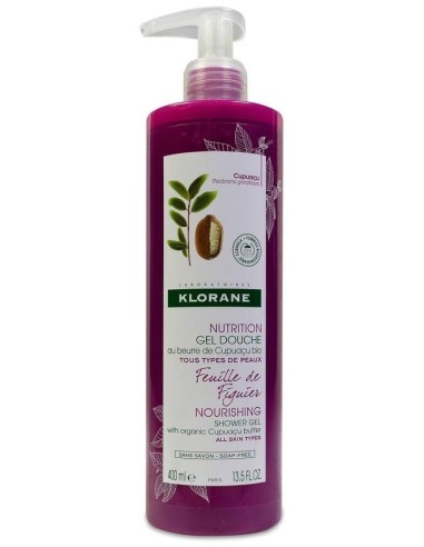 Klorane Gel De Ducha Con Manteca De Cupuaçu Bio Hoja De Higuera, 400 Ml