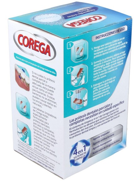 Corega Oxígeno Bio-Activo Limpieza Prótesis Dental 108 Tabletas
