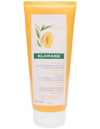 Klorane Bálsamo Para Después Del Champú A La Manteca De Mango, 200 Ml