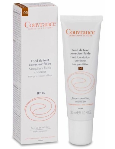 Avène Couvrance Base De Maquillaje Fluido Correcto Color Bronceado 30Ml