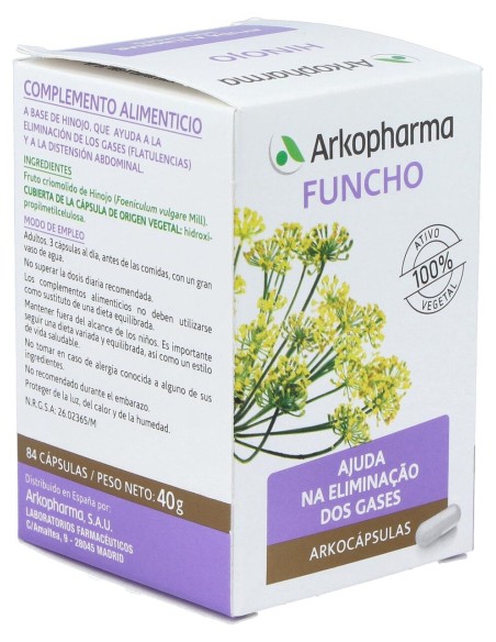 Arkopharma Arkocápsulas Hinojo, 84 Cápsulas