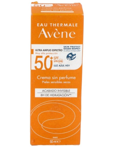 Avène Solar Crema Spf 50+ Sin Perfume, 50 Ml