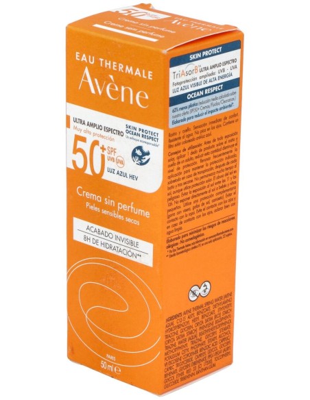 Avène Solar Crema Spf 50+ Sin Perfume, 50 Ml