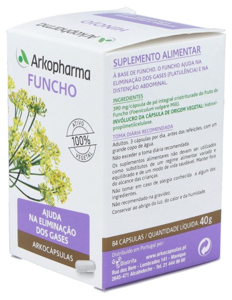 Arkopharma Arkocápsulas Hinojo, 84 Cápsulas