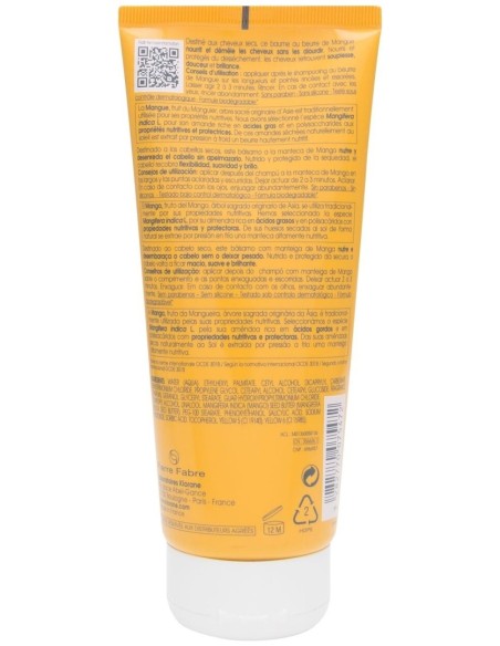 Klorane Bálsamo Para Después Del Champú A La Manteca De Mango, 200 Ml