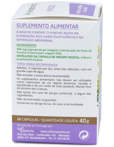 Arkopharma Arkocápsulas Hinojo, 84 Cápsulas