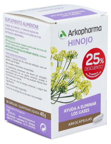 Arkopharma Arkocápsulas Hinojo, 84 Cápsulas