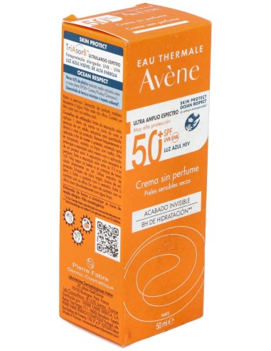 Avène Solar Crema Spf 50+ Sin Perfume, 50 Ml