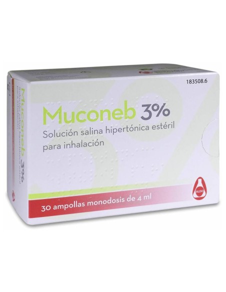 Muconeb 3% Solución Salina, 30 Ampollas