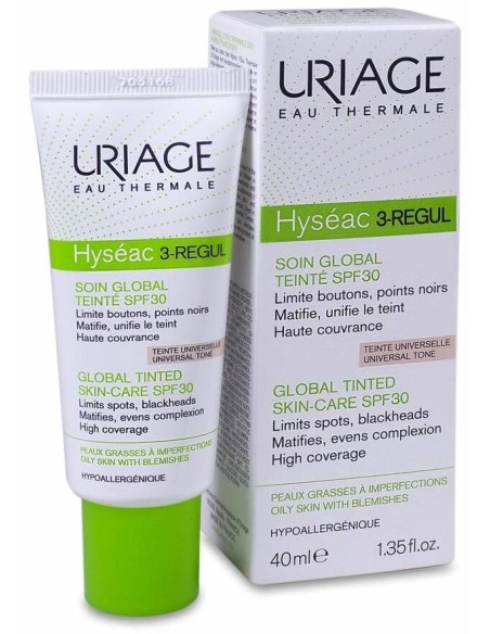 Uriage Hyséac 3-Regul Crema Con Color Spf 30+, 40 Ml