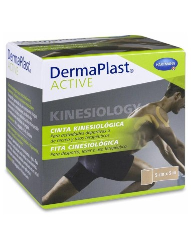Dermaplast Active Cinta Kinesiológica Beige 5 M, 1 Ud