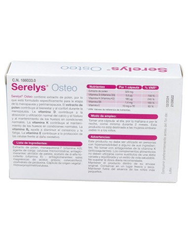 Serelys Osteo, 30 Cápsulas