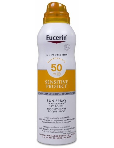 Eucerin Sun Spray Transparente Dry Touch Fps 50+, 200 Ml